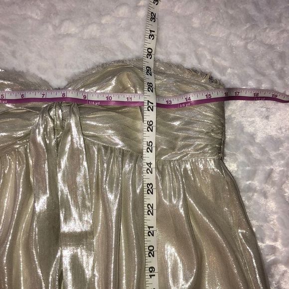 BCBG Maxazria Metallic Halter Dress - Picture 9 of 9